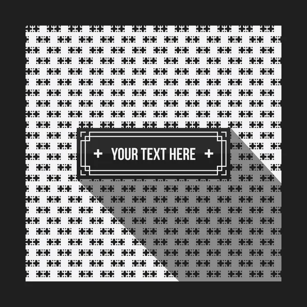 Textbakgrund med pixelated svartvita mönster. Användbart för företagspresentationer, reklam och webbdesign. Neutral stil — Stock vektor