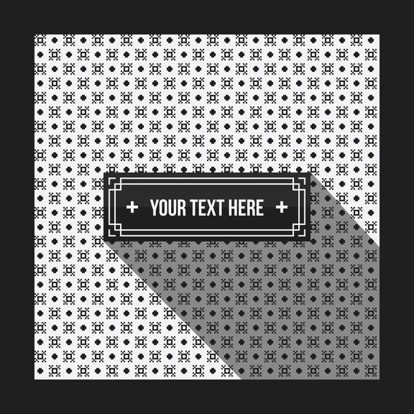 Fondo de texto con patrón monocromático pixelado. Útil para presentaciones corporativas, publicidad y diseño web. Estilo neutro — Vector de stock