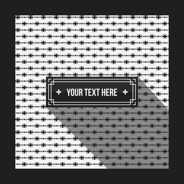 Textbakgrund med pixelated svartvita mönster. Användbart för företagspresentationer, reklam och webbdesign. Neutral stil — Stock vektor