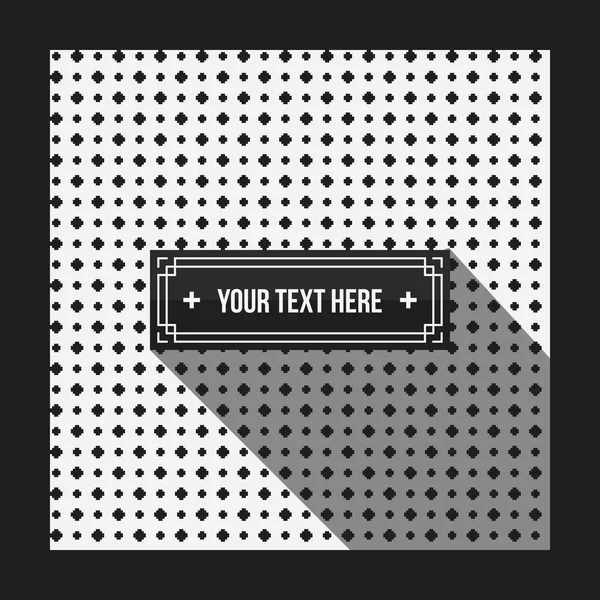 Text background with pixelated monochrome pattern. Useful for corporate presentations, advertising and web design. Neutral style — Stock Vector