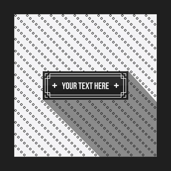 Fond texte avec motif monochrome pixellisé. Utile pour les présentations d'entreprise, la publicité et la conception Web. Style neutre — Image vectorielle