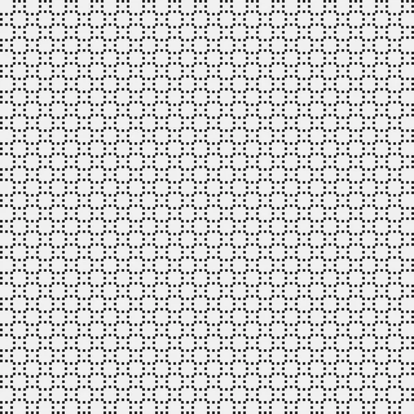 Patrón pixelado simple con formas geométricas monocromáticas. Útil para el diseño textil e interior. Estilo neutro estricto . — Vector de stock