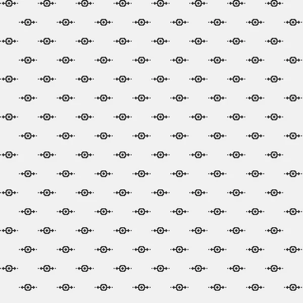 Padrão pixelado simples com formas geométricas monocromáticas. Útil para têxteis e design de interiores. Estilo neutro estrito . — Vetor de Stock