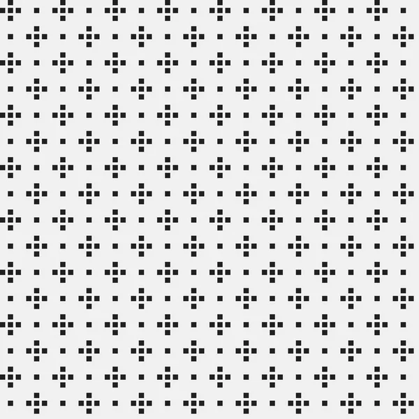 Jednoduchý pixelated vzorek černobílých geometrických tvarů. Vhodné pro textilní a interiérového designu. Přísné neutrální styl. — Stockový vektor
