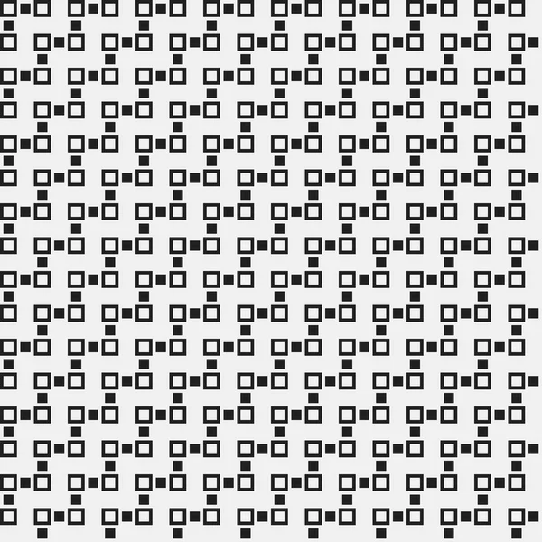 Simple pixelated pattern with monochrome geometric shapes. Useful for textile and interior design. Strict neutral style. — Stock Vector