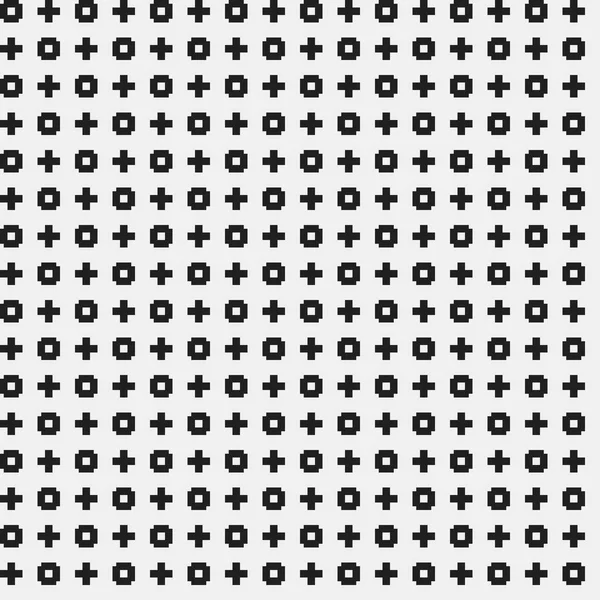 Jednoduchý pixelated vzorek černobílých geometrických tvarů. Vhodné pro textilní a interiérového designu. Přísné neutrální styl. — Stockový vektor