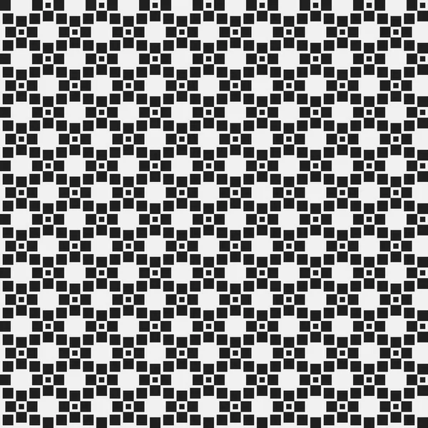 흑백 도형으로 간단한 pixelated 패턴입니다. 섬유 및 인테리어 디자인에 유용 합니다. 엄격한 중립 스타일. — 스톡 벡터