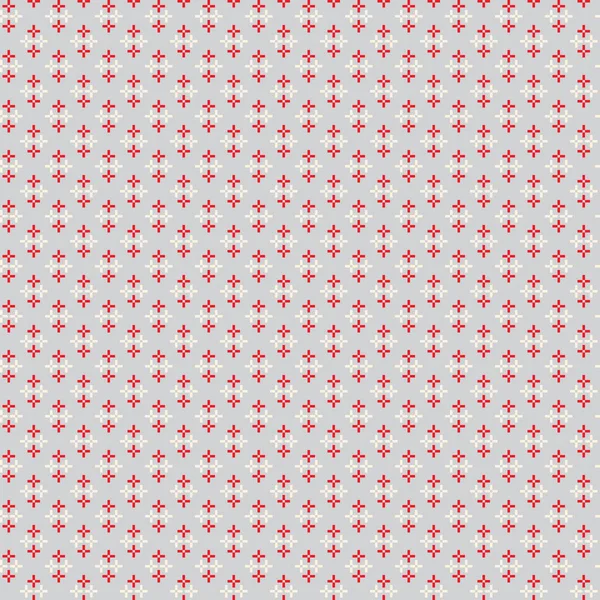 Lindo patrón pixelado con formas geométricas simples. Útil para el diseño textil e interior . — Vector de stock