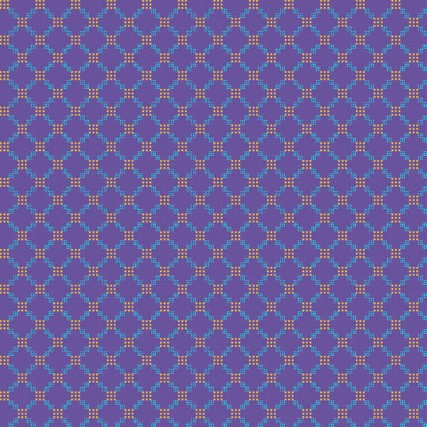 Cute pixelated pattern with simple geometric shapes. Useful for textile and interior design.