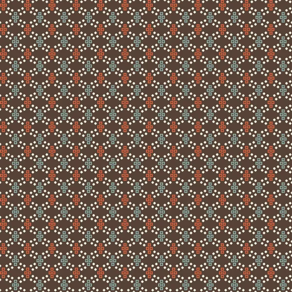 Χαριτωμένο pixelated μοτίβο με απλά γεωμετρικά σχήματα. Χρήσιμο για τα κλωστοϋφαντουργικά και εσωτερικό σχεδιασμό. — Διανυσματικό Αρχείο