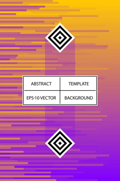 Poster design with horizontal lines in modern style. Abstract background template — Stock Vector