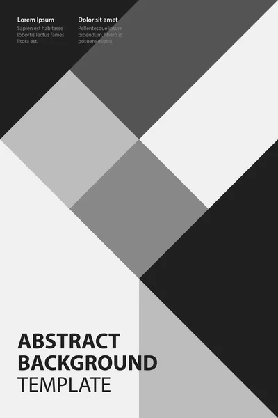 Poster design template with retro stylized geometric shapes in black and white style. Abstract vector background — Stock Vector