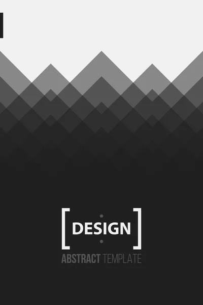 Plantilla de diseño de póster con elementos geométricos en estilo blanco y negro. Fondo de vector abstracto — Vector de stock