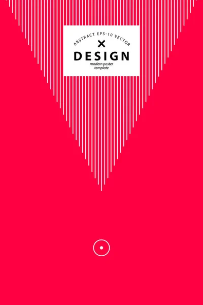 Plantilla de diseño de póster con elementos geométricos en estilo minimalista retro colorido. Fondo de vector abstracto — Vector de stock