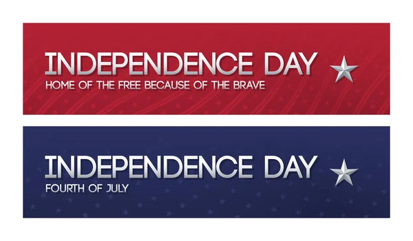 Two patriotic web banners for Independence day. Royalty Free Stock Vectors