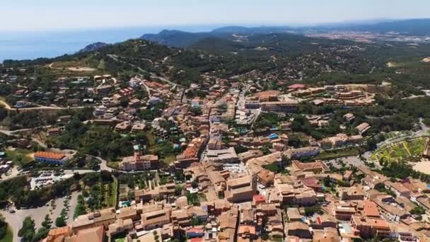 Luchtfoto Van Schilderachtige Plaatsen Met Uitzicht Dalen Bergen Zee Met — Stockvideo