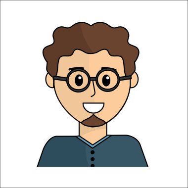 adam gözlük simgesi olan insanlar, mutlu yüz