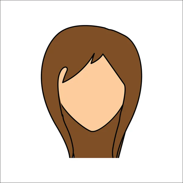People, avatar face woman icon — Stock Vector