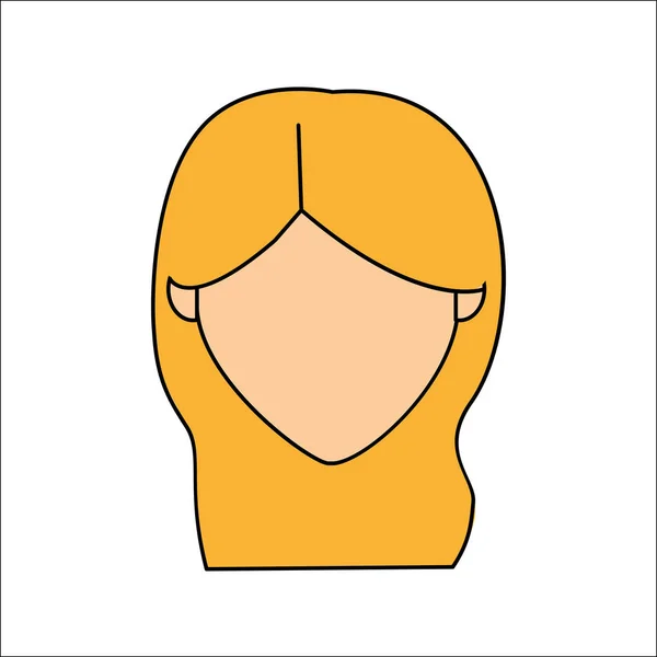 Personnes, avatar visage femme icône — Image vectorielle