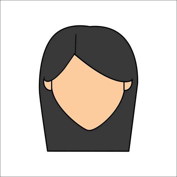 People, avatar face woman icon — Stock Vector