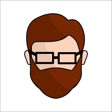 insanlar, avatar yüz erkek gözlük simgesi