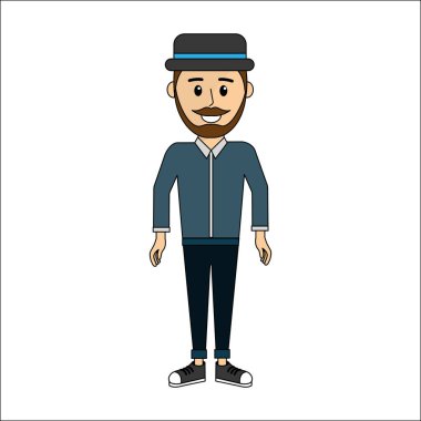 insanlar, adam rahat bez ve şapka avatar simgesi olan