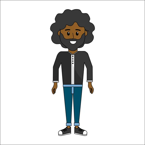 Hipster Guy Animation Kit African American Stock Vector (Royalty Free)  1272454312
