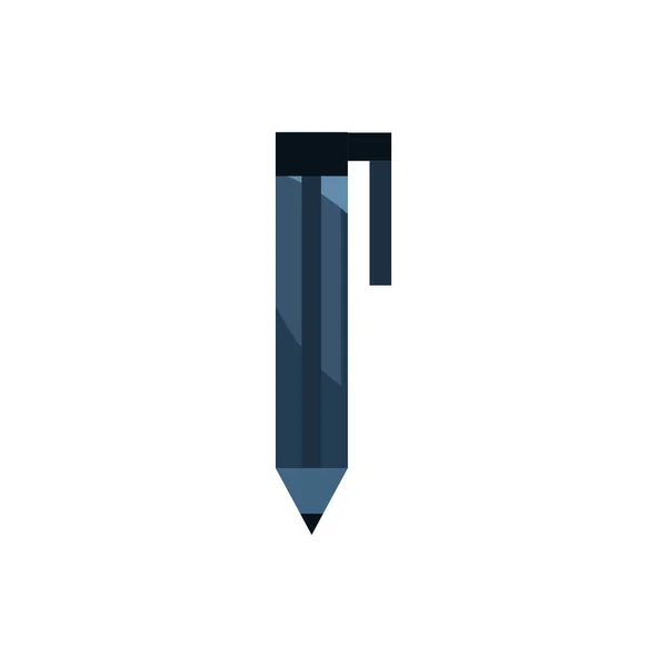 Écriture stylo fourniture bureau travail équipement d'affaires icône — Image vectorielle