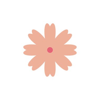 İzole çiçek simgesi düz tasarım