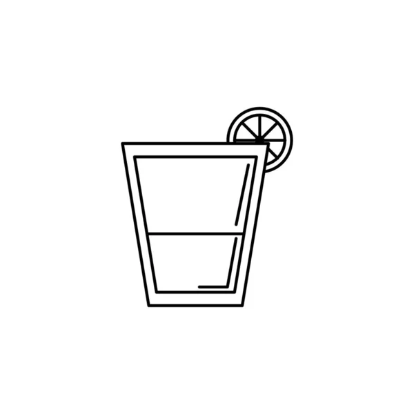 Geïsoleerde cocktail glas pictogram lijn ontwerp — Stockvector