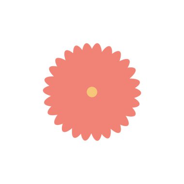 İzole çiçek simgesi düz tasarım