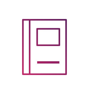 İzole edilmiş kitap gradyan tasarımı