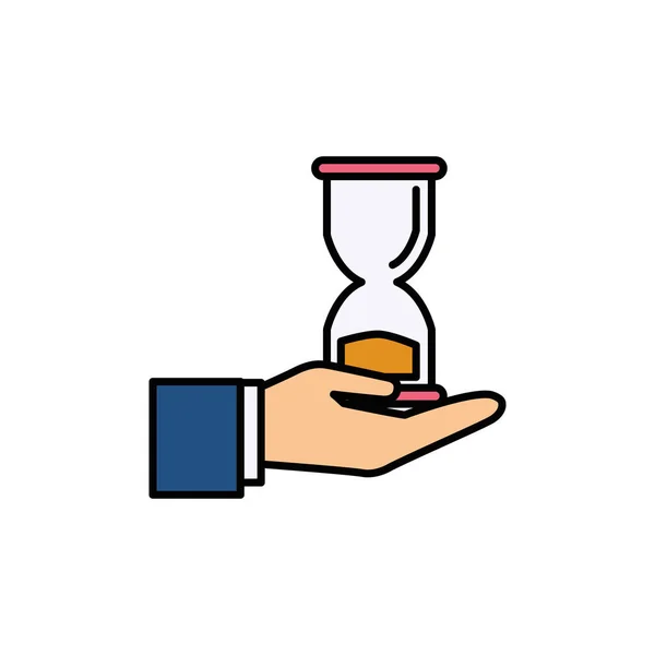 Isolated hourglass icon flat and line design — Vector de stock