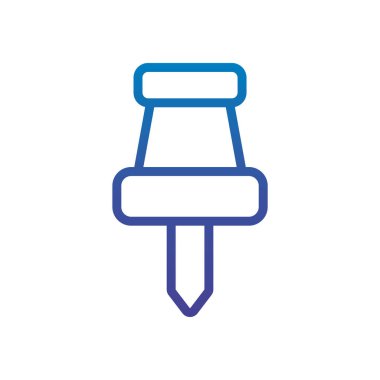 pin ögesi ofis çizgisi gradyan tasarımına bas