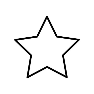 yıldız beş köşeli çizgi biçimi simgesi