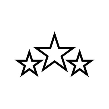 Yıldızlar beş köşeli çizgi biçimi simgesi