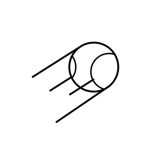 Sport Tennis Ball Line Stil-Ikone — Stockvektor