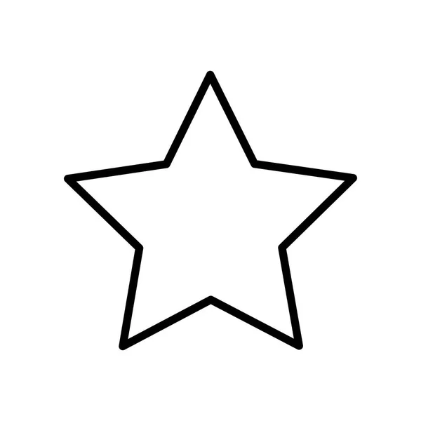 Csillag öt hegyes vonal stílusú ikon — Stock Vector
