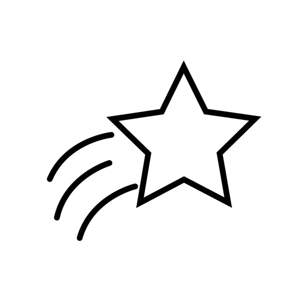 Hvězda pět špičaté čáry styl ikony — Stockový vektor