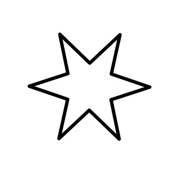 Star six pointed line style icon — Stok Vektör