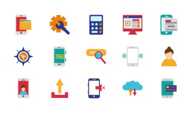 Teknoloji ağı simgelerinin interneti