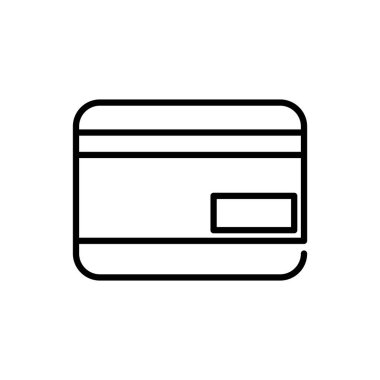 Banka kartı para turizm kalın çizgi seyahat