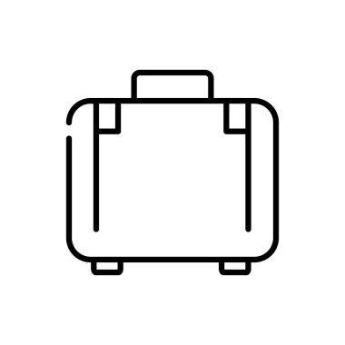 bavul valizi turizmi kalın çizgi üzerinde seyahat