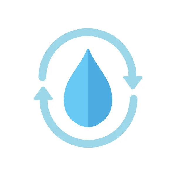 Ecología ambiental renovable icono del agua — Archivo Imágenes Vectoriales