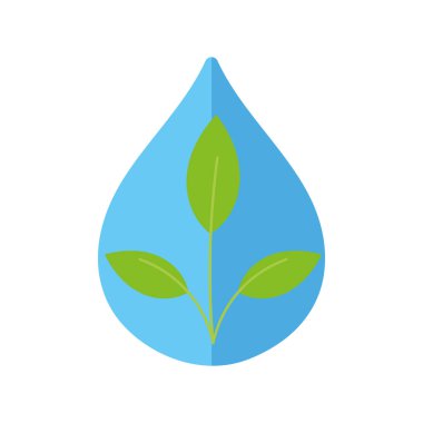 Ekoloji yenilenebilir çevre su santrali simgesi