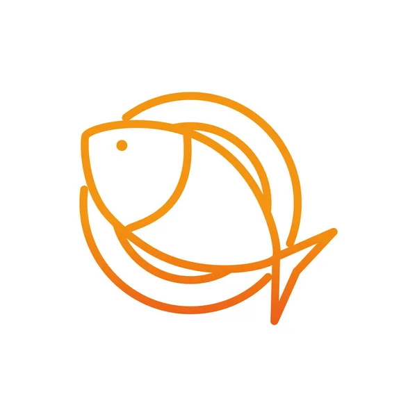 鱼类健康食品健康梯度线 — 图库矢量图片