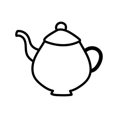 çaydanlık seramik sapı nesne simgesi kalın çizgi
