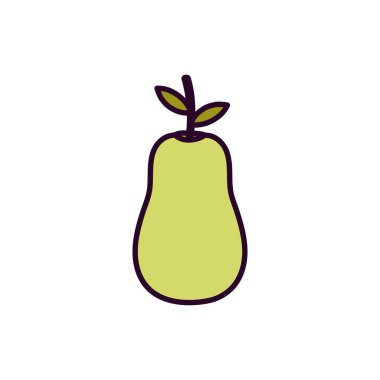 pear fruit fresh on white background