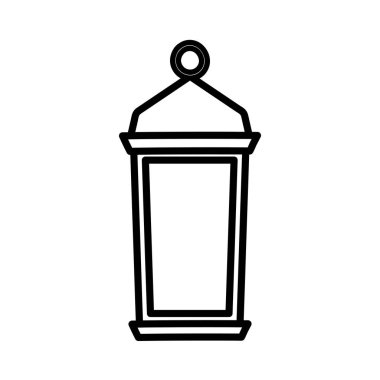 Beyaz arkaplan kalınlığında klasik lamba dekorasyonu