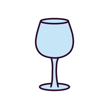 Beyaz arkaplanda cam bardak simgesi